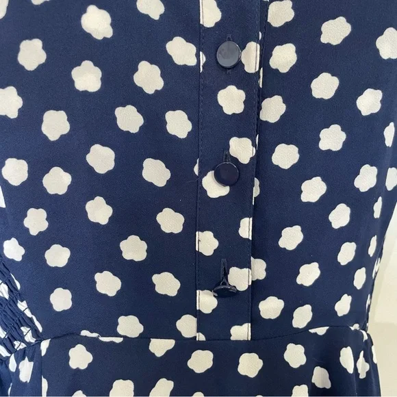 Kate Spade California Dreaming Cloud Dot Midi Dress Blue White Womens 6 - Picture 6 of 11